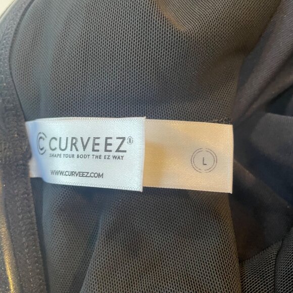 Curveez High Waist Leggings Stunning Shape Black Sz LG Shapewear CUR49709 - Picture 6 of 8